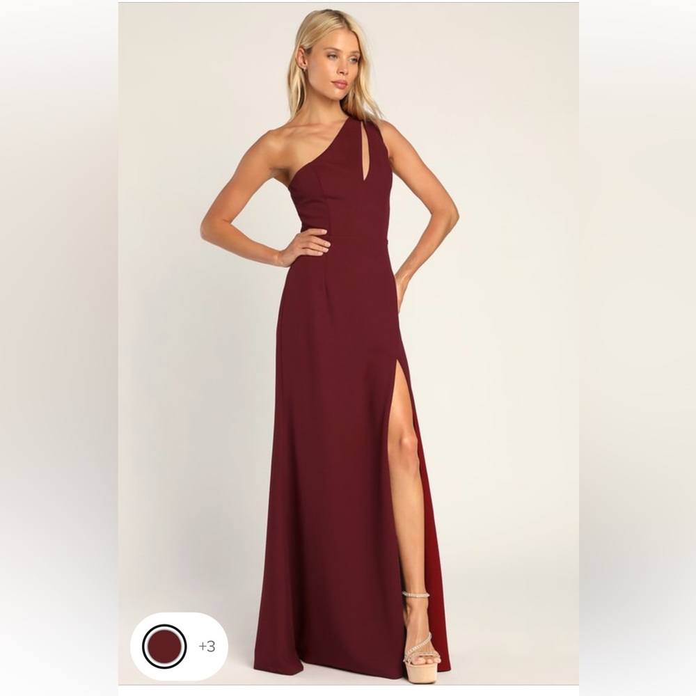 Lulu’s XL divinely dynamite one shoulder dress